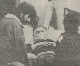 Photograph taken from newspaper article describing the Hoddle Street Massacre.