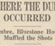 Newspaper article describing the location where Squizzy Taylor shot rival John D. Cutmore in Carlton, Melbourne.