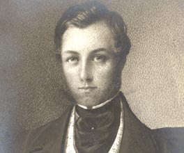 Portrait of young explorer James Riley.