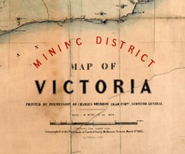 1866 Map of Victoria showing the administrative boundaries.