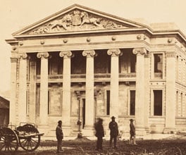 Photograph of a classical facade on a Melbourne street.