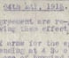Typewritten details of a short term ceasefire at Gallipoli.