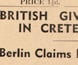 Newspaper article detailing British troops' involvement in the battle in Crete.