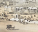 Lithograph of the Eastern Market, at the corner of Exhibition and Bourke Streets.