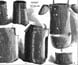 Sketch showing parts of Ned Kelly's suit of armour.