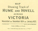 Map detailing the route taken by Hume and Hovell's expedition.