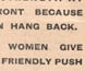 Newspaper advertisement exhorting women to support men enlisting in World War I