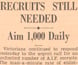 Newspaper article supporting further enlistment, 1940.