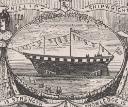 Union banner of the Port Phillip Shipwrights Society